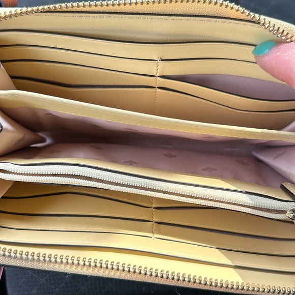 Kate Spade Staci Large Continental Wallet Saffiano Leather Lemon Fondant; EUC - Picture 3 of 5